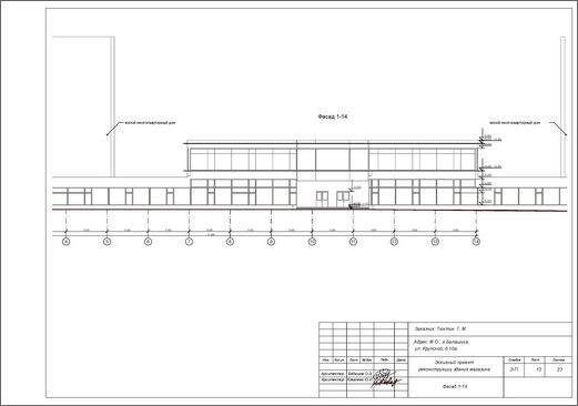 чертеж фасада